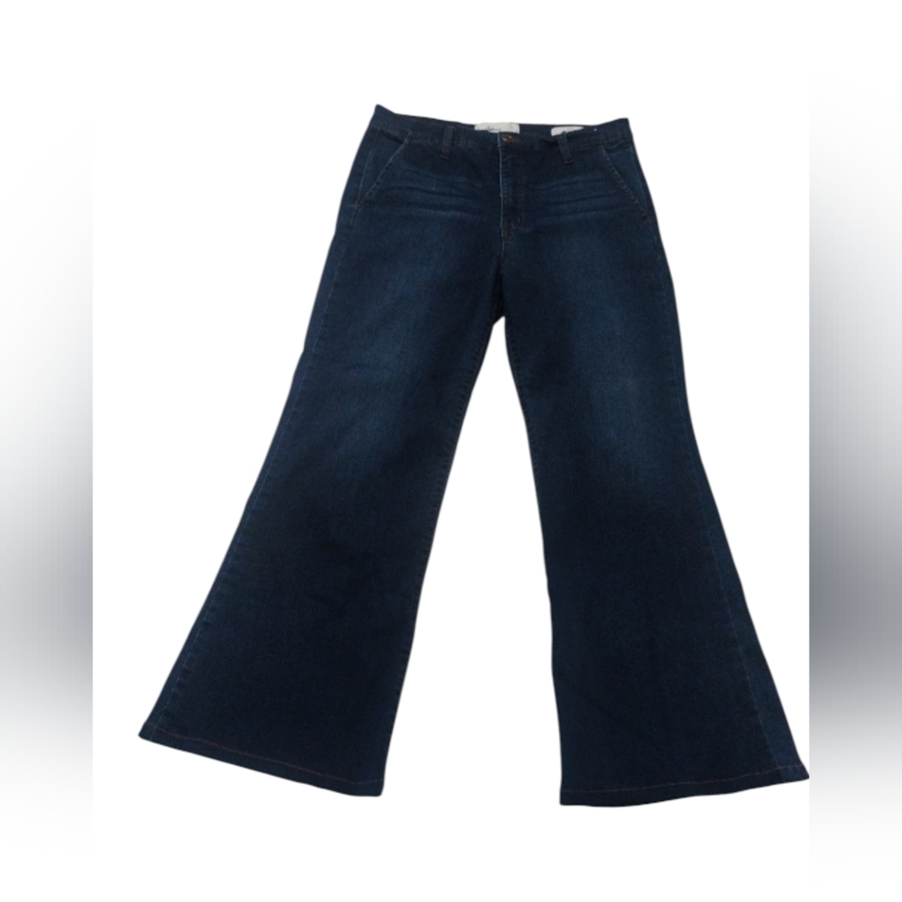 Sam Edelman Women's Dark Blue Wide Leg Bay Flare Trouser Jeans SZ 31